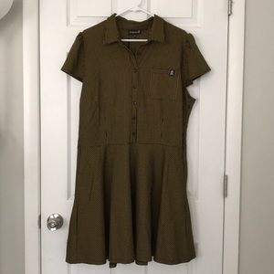 Yellow and black plaid dress